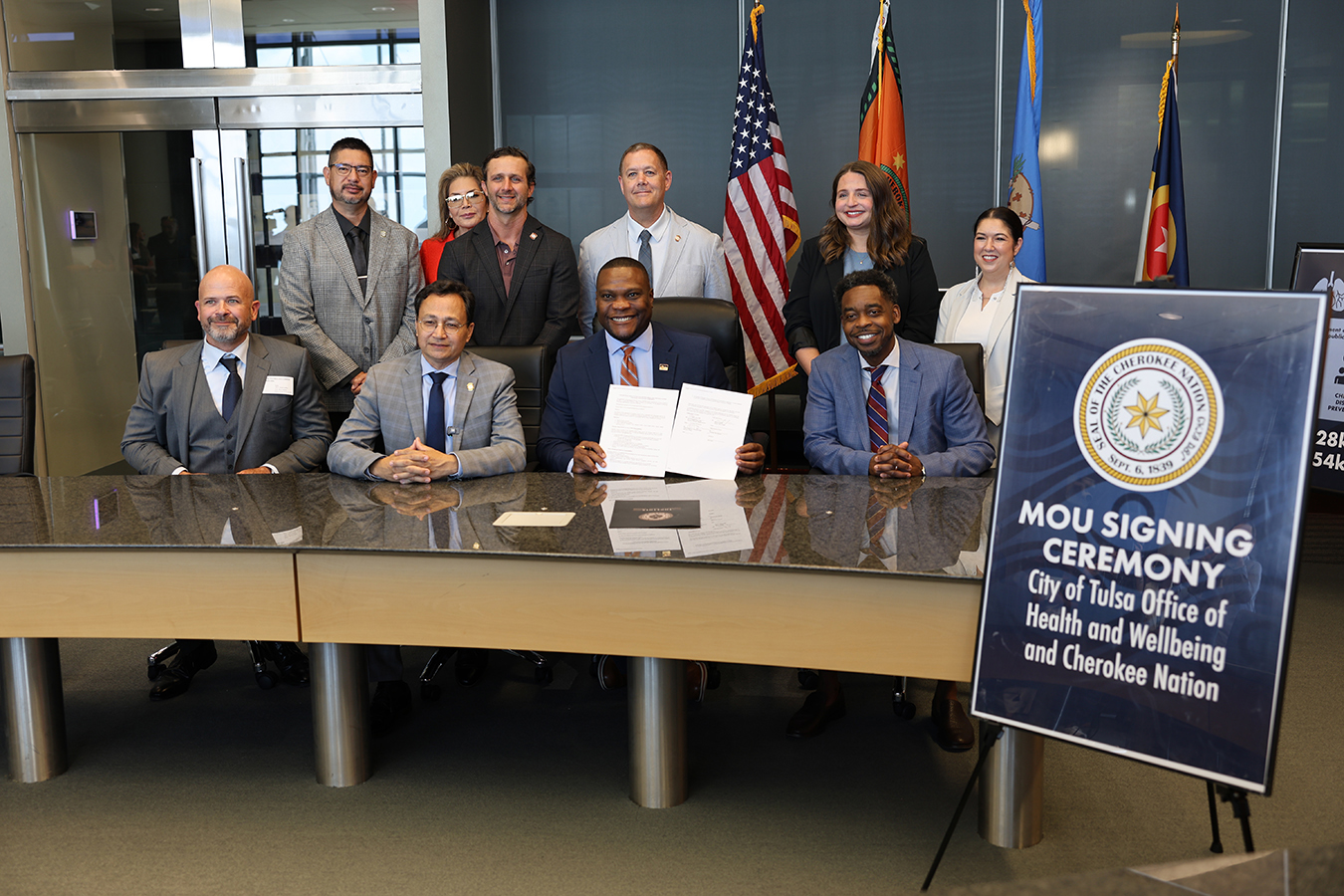 Cherokee Nation, City of Tulsa Office of Health and Wellbeing sign agreement to advance community health initiatives