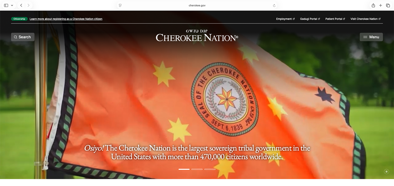 Cherokee Nation launches new website, Cherokee.gov